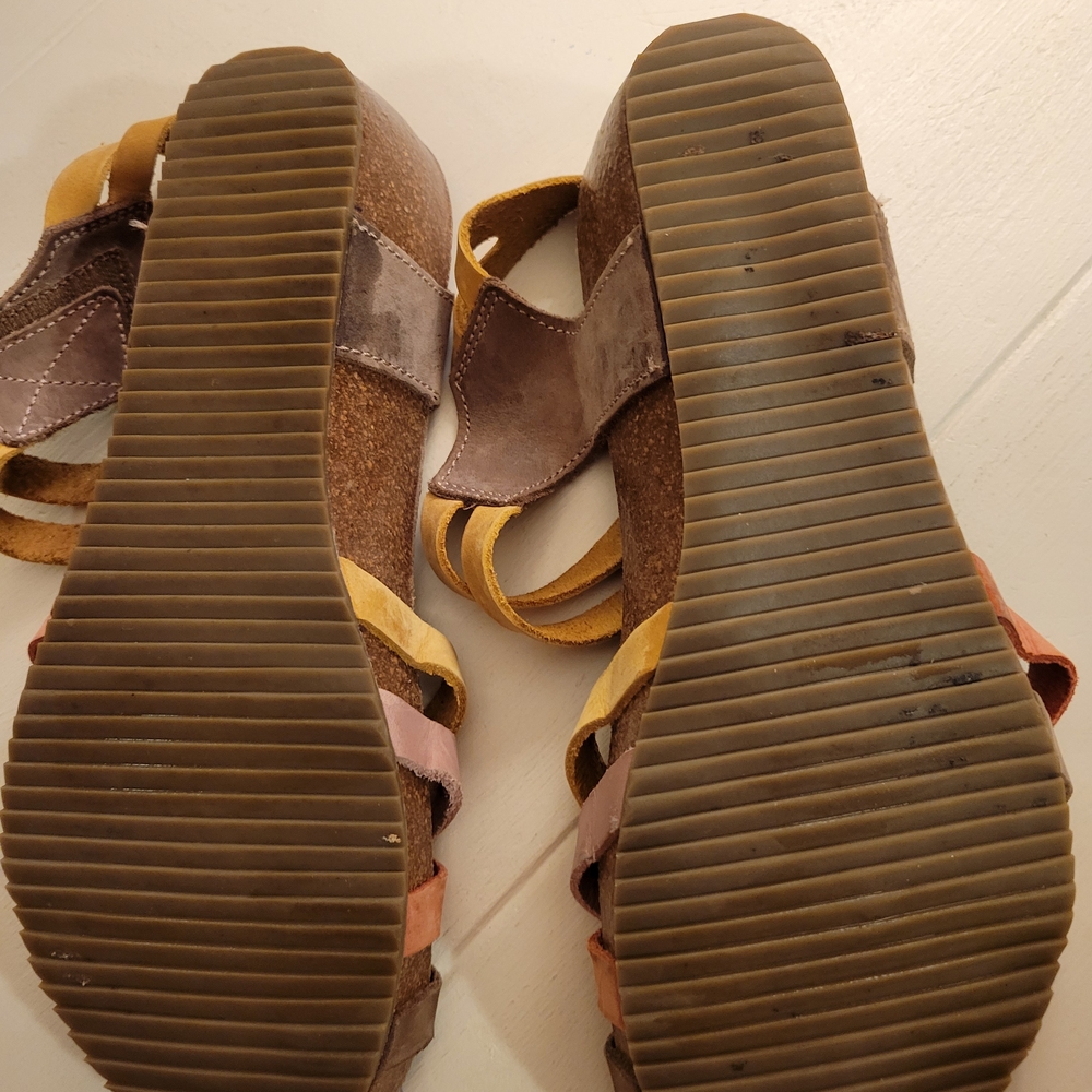 Vibrant Yellow and Pink Sandals for Casual Comfort (EUC ONLY tried On ) - Picture 5 of 12